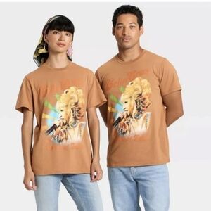NWT Celia Cruz Adult Unisex Graphic T-Shirt Brown Size M